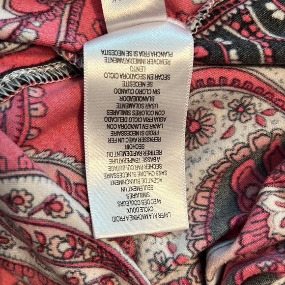 TWO PIECE P’J SET RED WHITE STAG LONG SLEEVE TOP L DRAWSTRING ELASTIC BOTTOMS XL - Picture 7 of 8